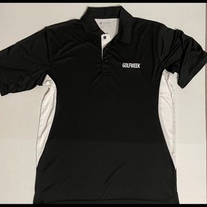 Men’s polo “golf week” Hartwell black w white